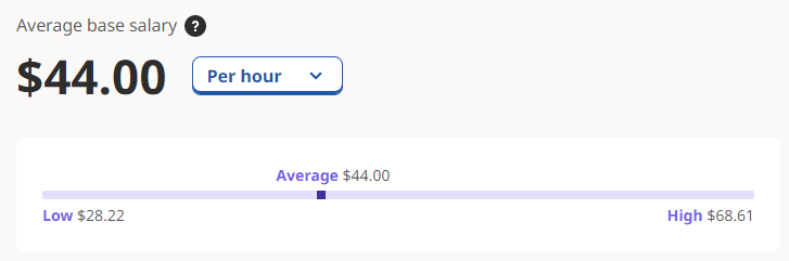website developer hourly rate is $44.00